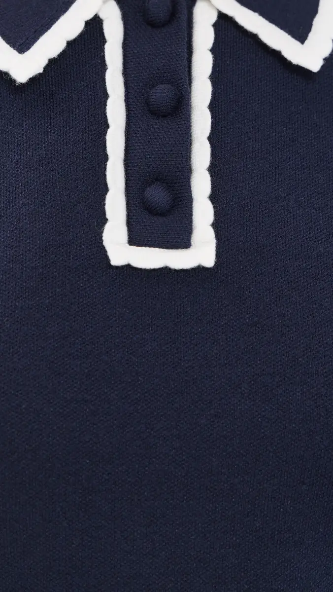 English Factory Scallop Detailed Short Sleeve Polo | Thumbnail 6 English Factory Scallop Detailed Short Sleeve Polo | Thumbnail 6