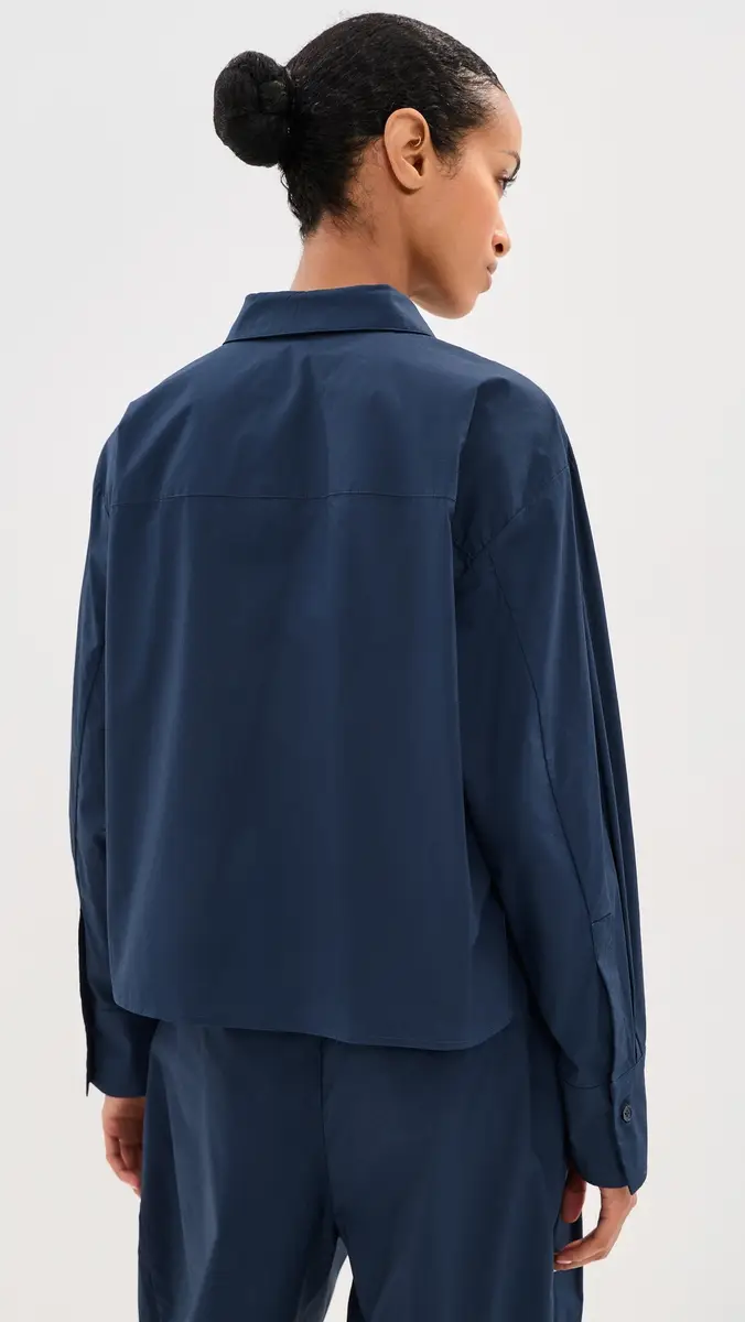 LE BOP Felicity Boxy Cropped Poplin Button Down Shirt | Thumbnail 3