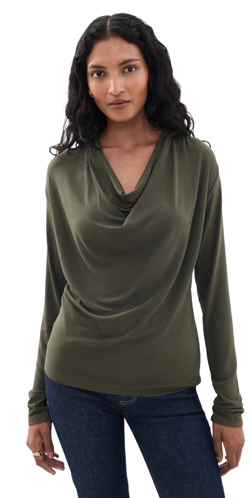 Long Sleeve Cowl Top