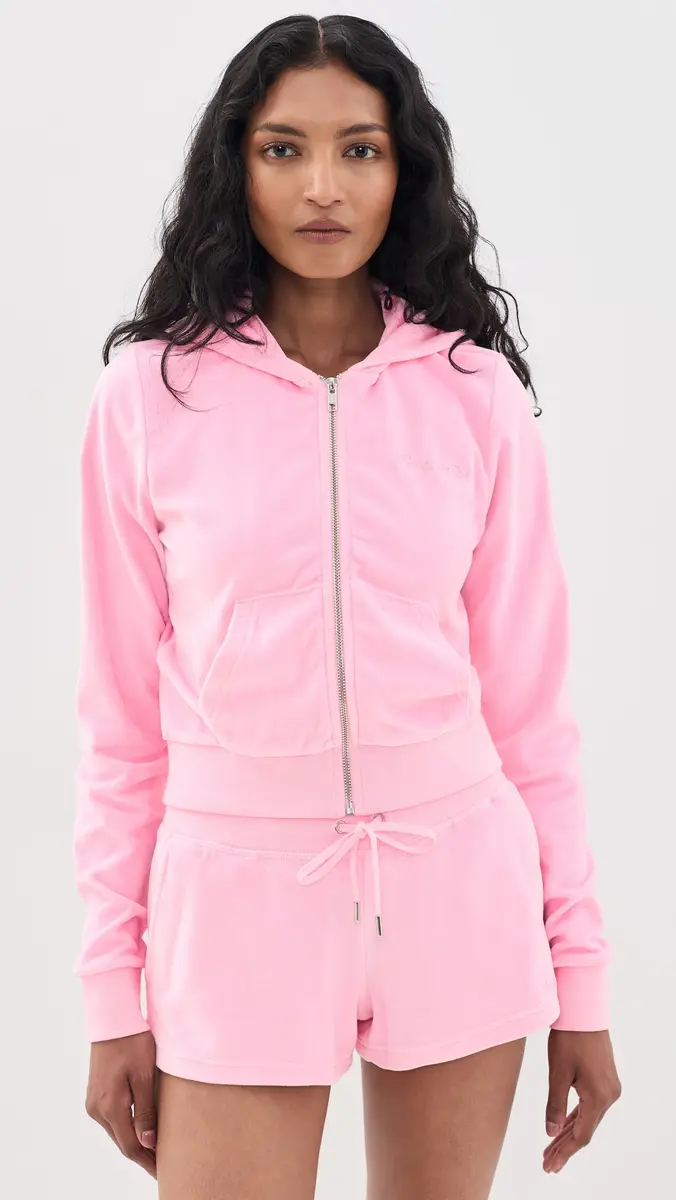 Sporty & Rich Signature Logo Krystal Zip Hoodie | Thumbnail 3 Sporty & Rich Signature Logo Krystal Zip Hoodie | Thumbnail 3