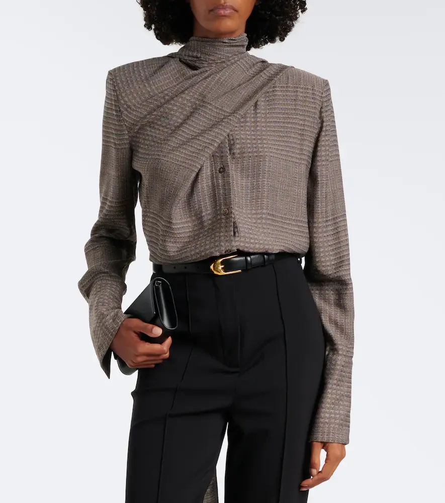 Mugler Scarf-detail blouse | Thumbnail 4 Mugler Scarf-detail blouse | Thumbnail 4