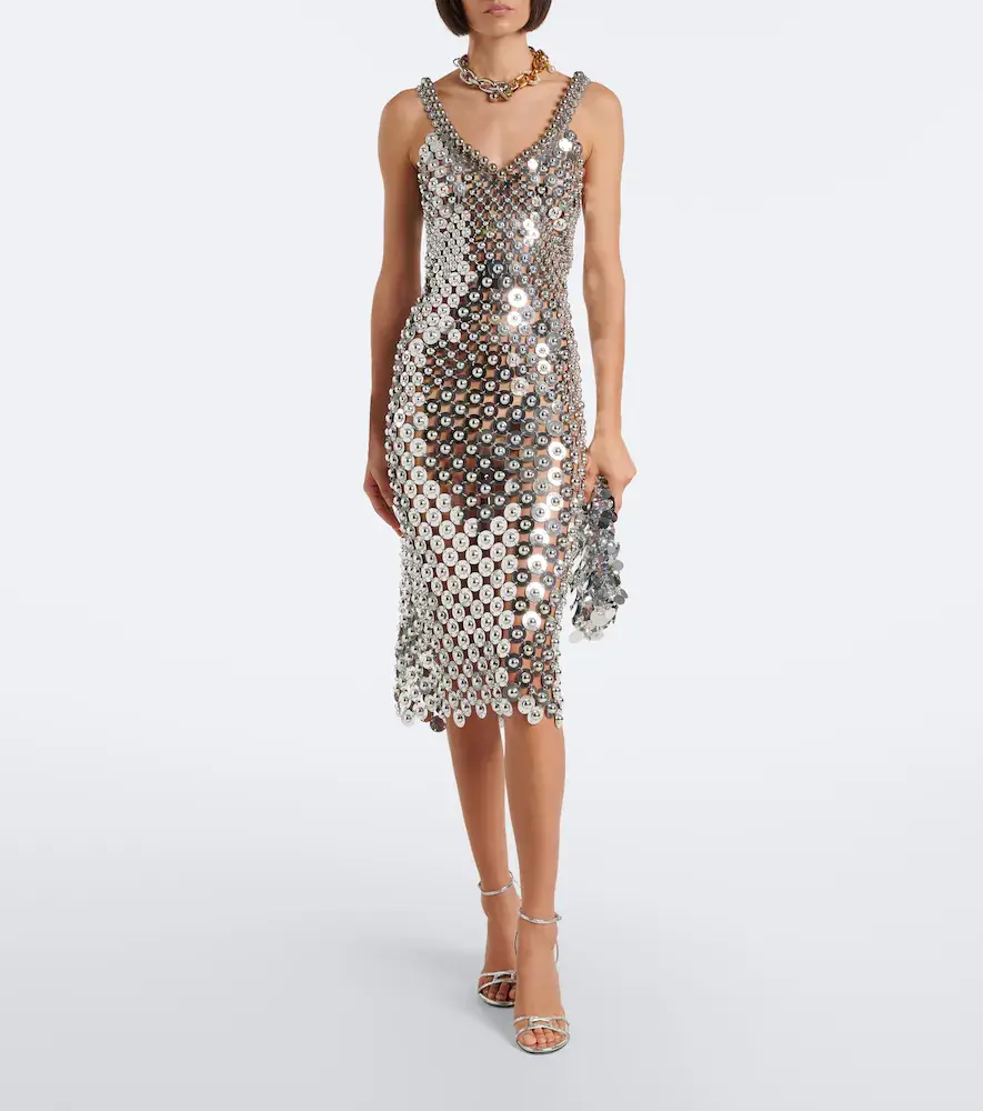Rabanne Chainmail embellished cocktail dress | Thumbnail 3