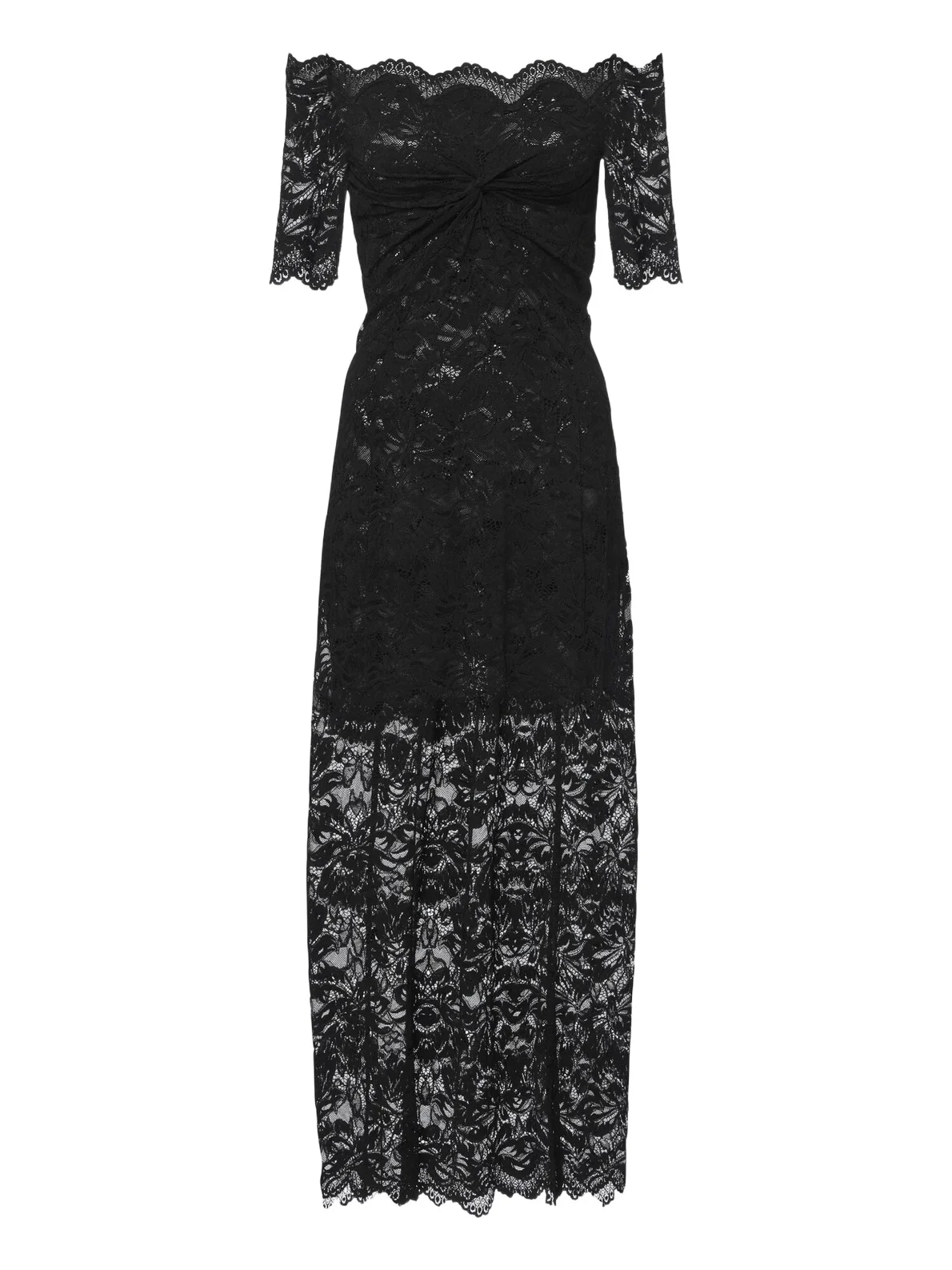 Off-shoulder lace midi dress Off-shoulder lace midi dress
