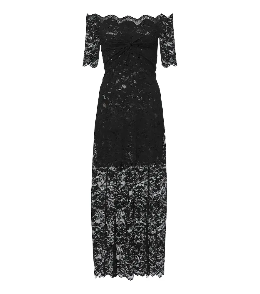 Rabanne Off-shoulder lace midi dress | Image 1 Rabanne Off-shoulder lace midi dress | Image 1