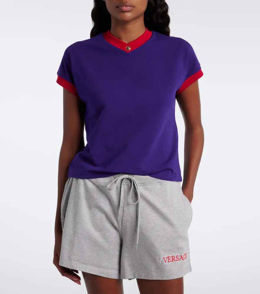 Versace Medusa cotton-blend jersey T-shirt | Thumbnail 3 Versace Medusa cotton-blend jersey T-shirt | Thumbnail 3