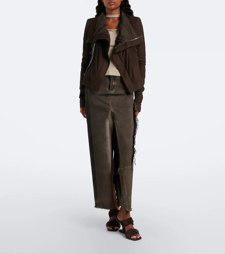 Rick Owens Classic Biker suede jacket | Thumbnail 5 Rick Owens Classic Biker suede jacket | Thumbnail 5
