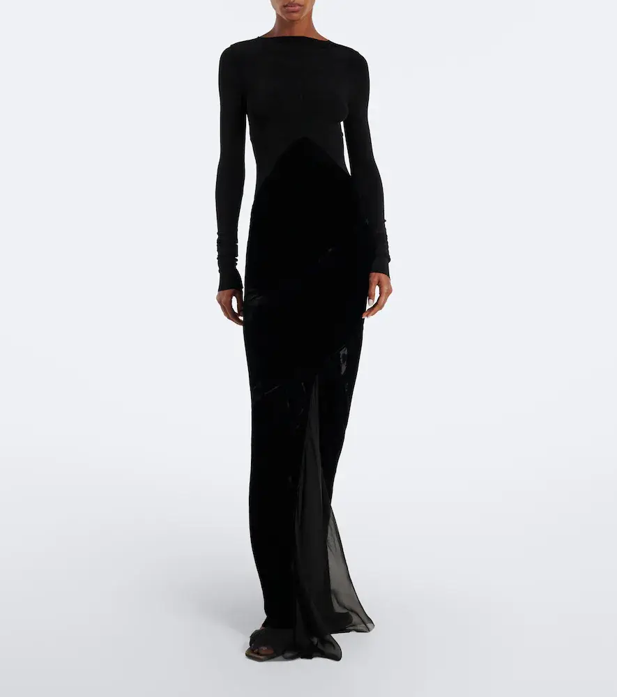 Rick Owens Combo tulle-trimmed gown | Thumbnail 2 Rick Owens Combo tulle-trimmed gown | Thumbnail 2