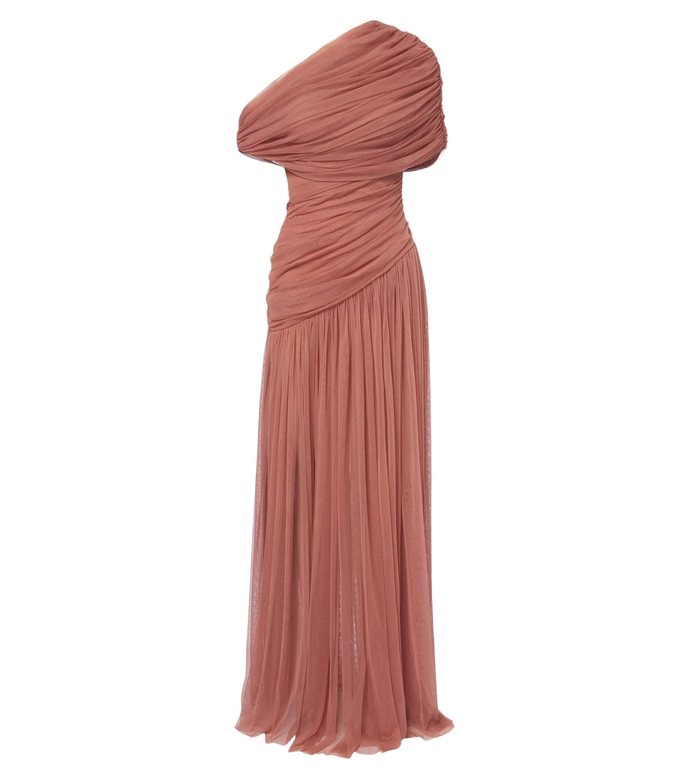 Himalia asymmetric draped tulle maxi dress Himalia asymmetric draped tulle maxi dress