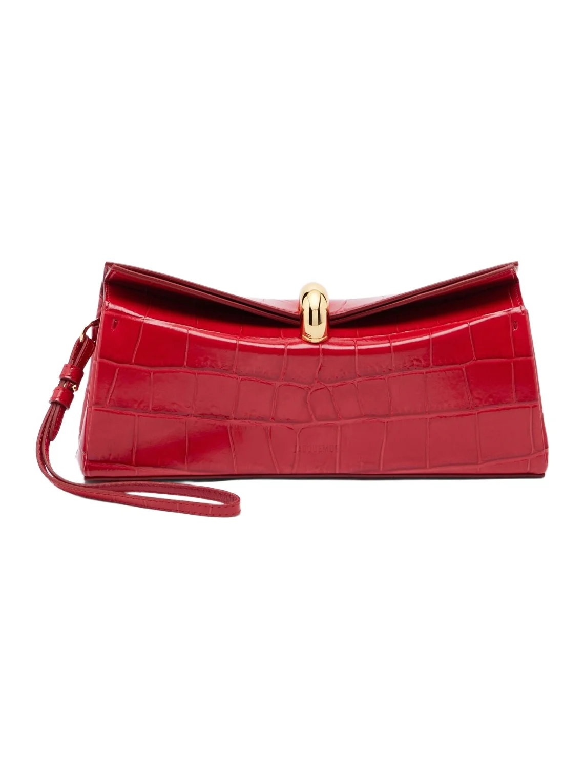 Jacquemus Valérie croc-effect leather clutch