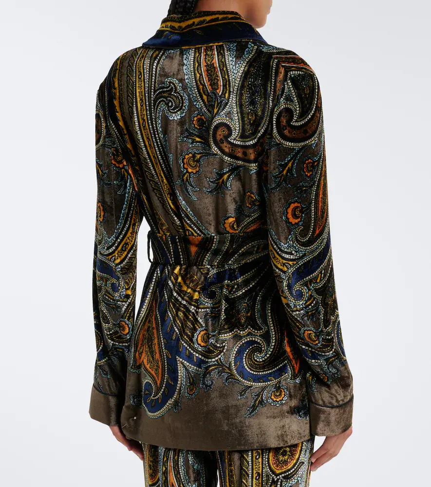 Etro Paisley velvet wrap blazer | Thumbnail 2 Etro Paisley velvet wrap blazer | Thumbnail 2