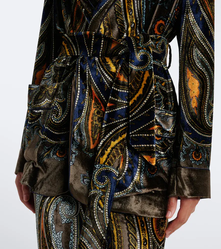 Etro Paisley velvet wrap blazer | Thumbnail 3 Etro Paisley velvet wrap blazer | Thumbnail 3