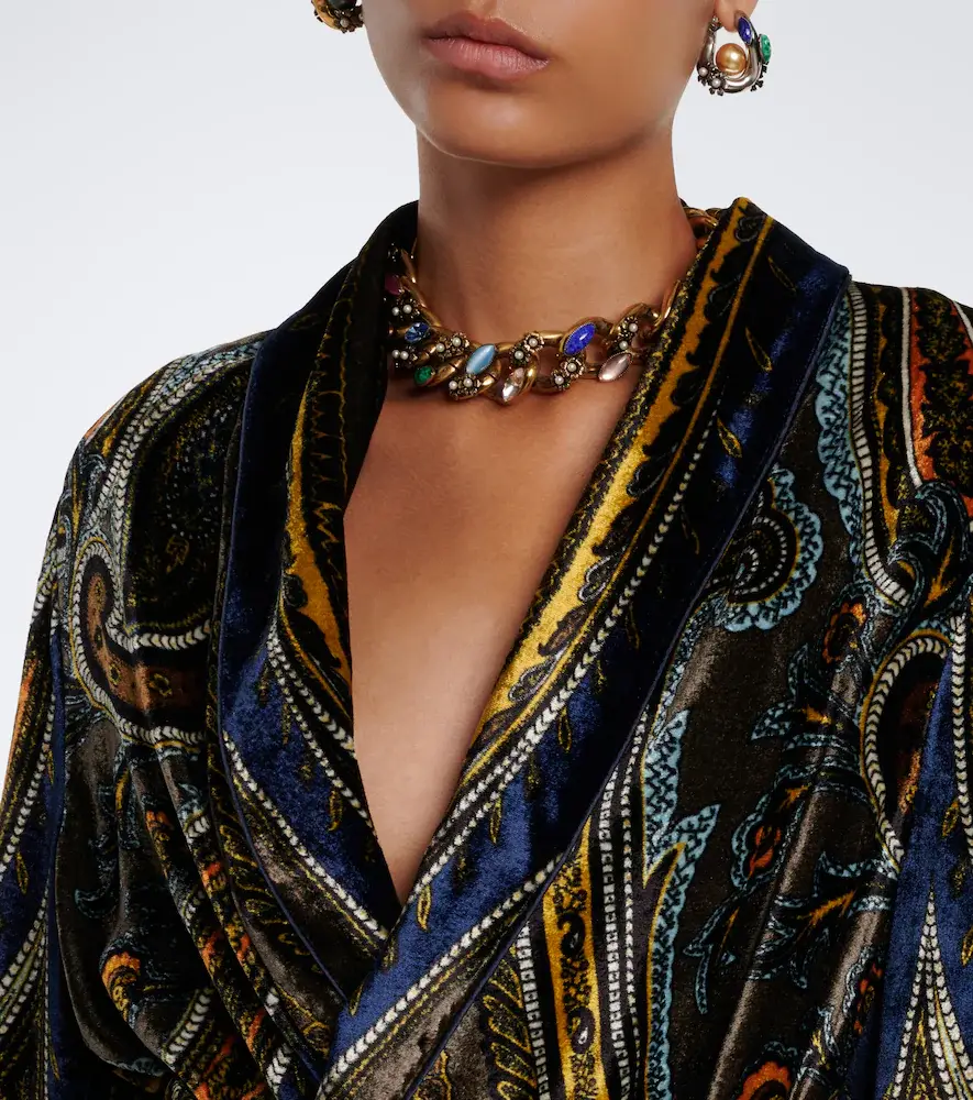 Etro Paisley velvet wrap blazer | Thumbnail 5 Etro Paisley velvet wrap blazer | Thumbnail 5