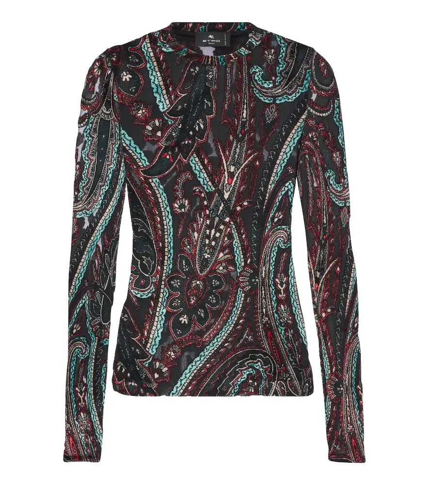 Etro Patch-appliqué paisley top