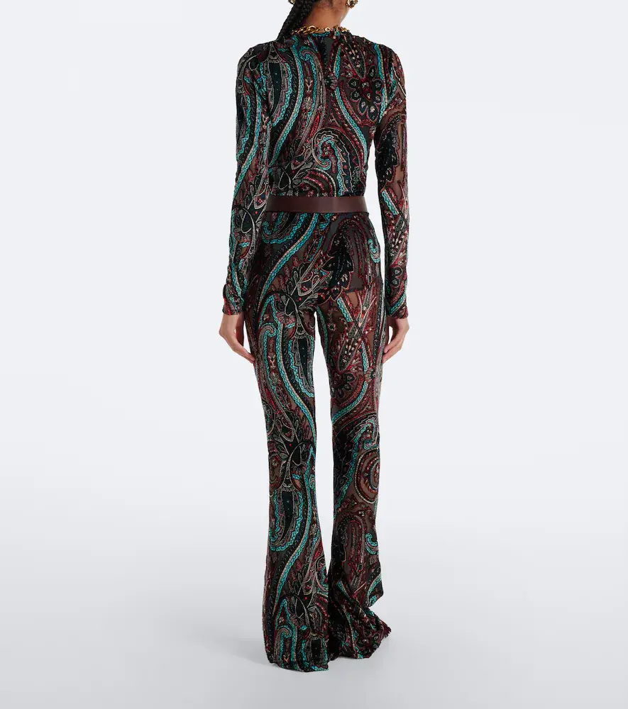 Etro Patch-appliqué paisley flared pants | Thumbnail 3