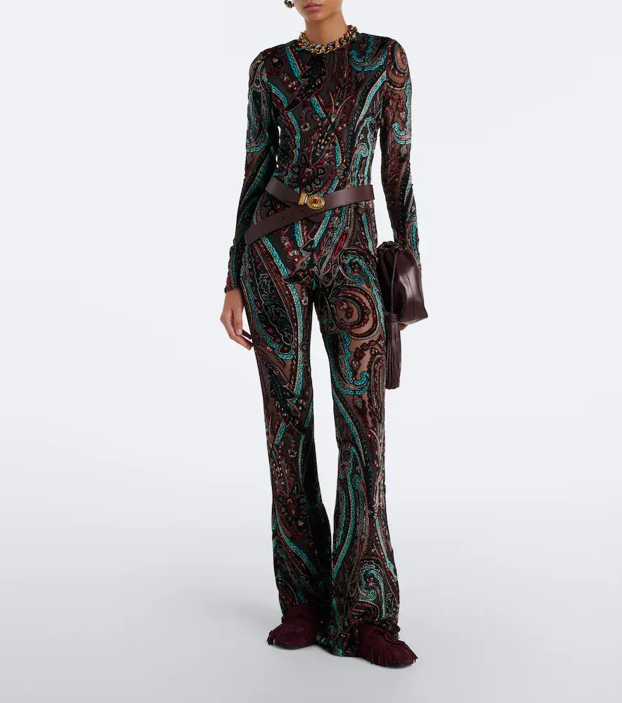 Etro Patch-appliqué paisley flared pants | Thumbnail 5