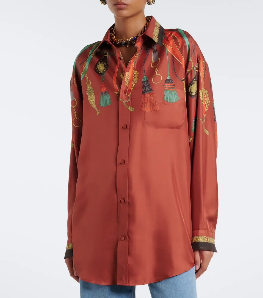 Etro Printed silk satin shirt | Thumbnail 6 Etro Printed silk satin shirt | Thumbnail 6