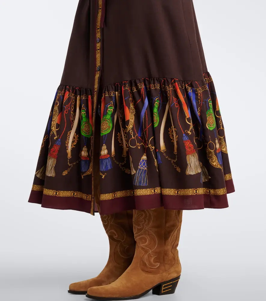 Etro Printed wool and silk twill shirt dress | Thumbnail 2 Etro Printed wool and silk twill shirt dress | Thumbnail 2