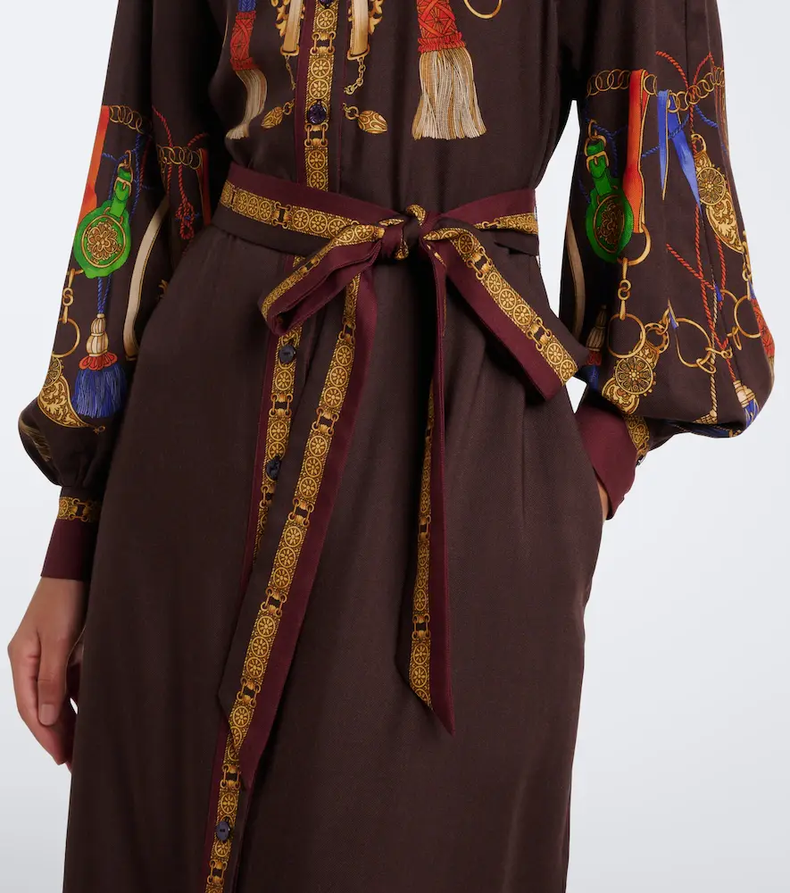 Etro Printed wool and silk twill shirt dress | Thumbnail 5 Etro Printed wool and silk twill shirt dress | Thumbnail 5