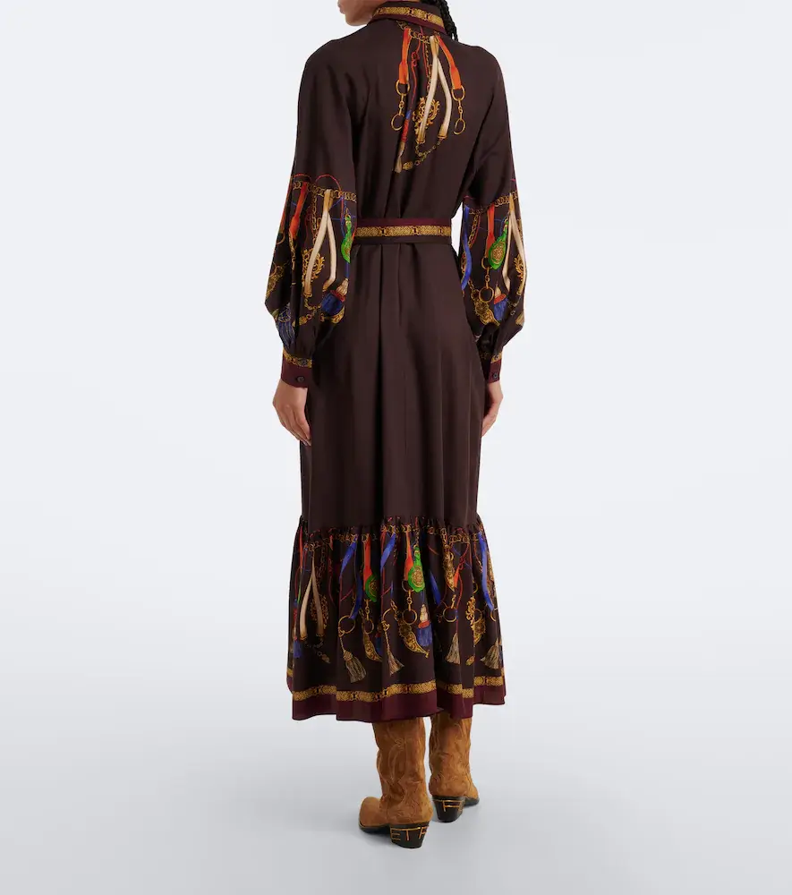 Etro Printed wool and silk twill shirt dress | Thumbnail 6 Etro Printed wool and silk twill shirt dress | Thumbnail 6