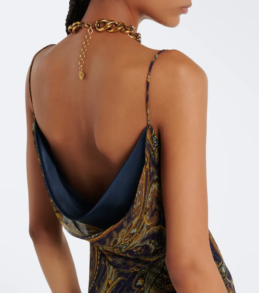 Etro Paisley silk-blend chiffon gown | Thumbnail 2