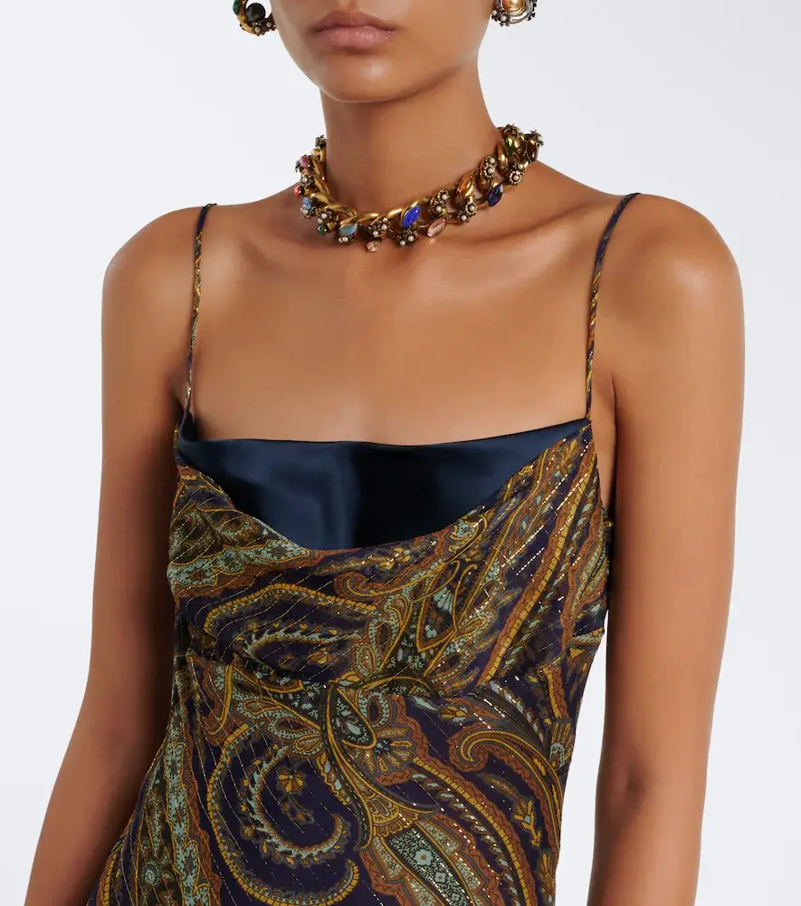 Etro Paisley silk-blend chiffon gown | Thumbnail 3