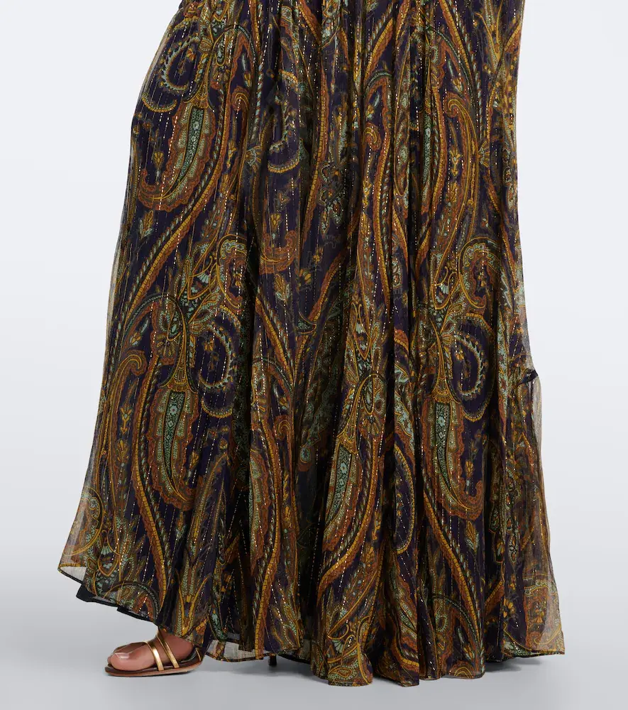 Etro Paisley silk-blend chiffon gown | Thumbnail 5