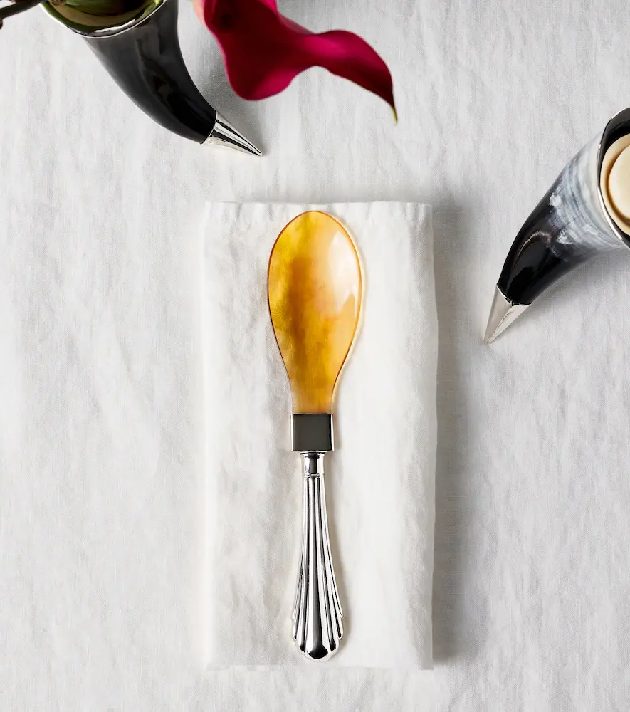 Tavares 1922 Horn and sterling silver salad spoon | Thumbnail 3 Tavares 1922 Horn and sterling silver salad spoon | Thumbnail 3