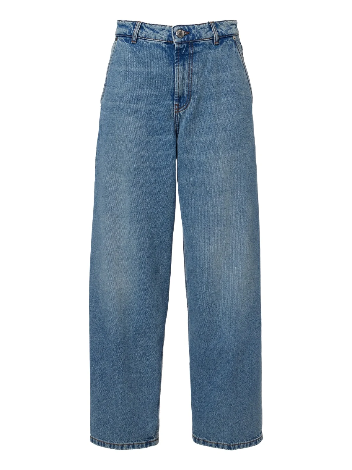 Mid-rise wide-leg jeans