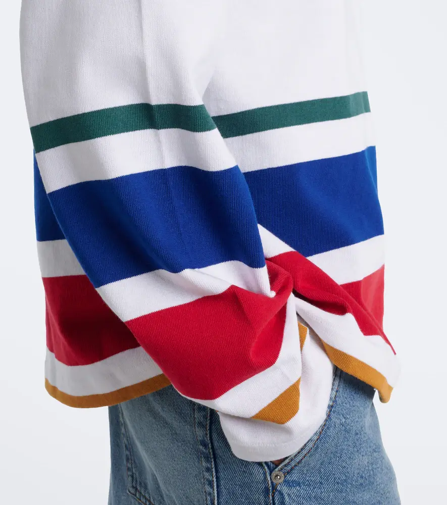 AMI PARIS Striped oversized cotton polo shirt | Thumbnail 2
