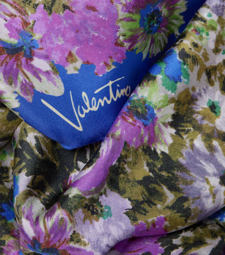 Valentino Garavani Floral silk scarf | Thumbnail 2 Valentino Garavani Floral silk scarf | Thumbnail 2