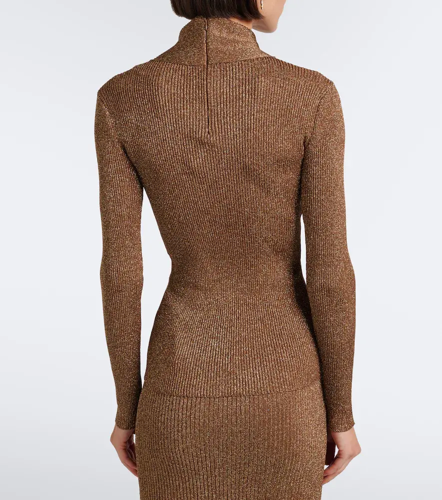 Valentino Garavani Cut-out lamé sweater | Thumbnail 2 Valentino Garavani Cut-out lamé sweater | Thumbnail 2