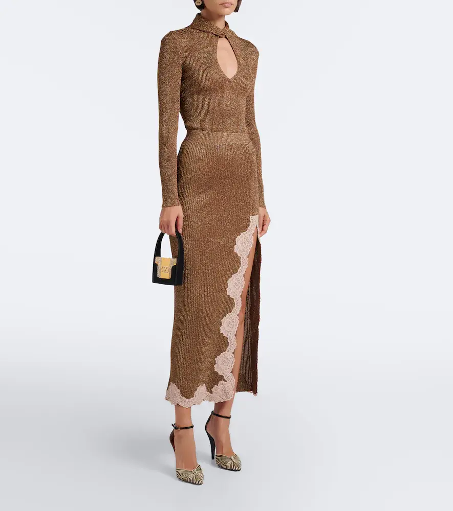 Valentino Garavani Cut-out lamé sweater | Thumbnail 4 Valentino Garavani Cut-out lamé sweater | Thumbnail 4
