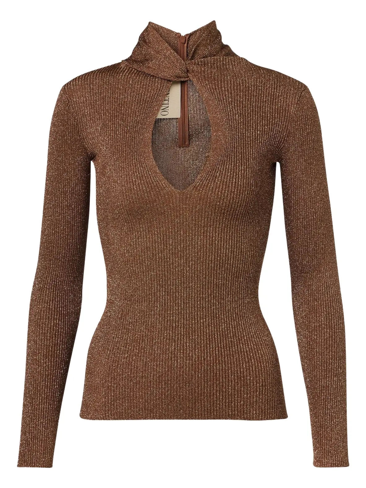 Cut-out lamé sweater Cut-out lamé sweater
