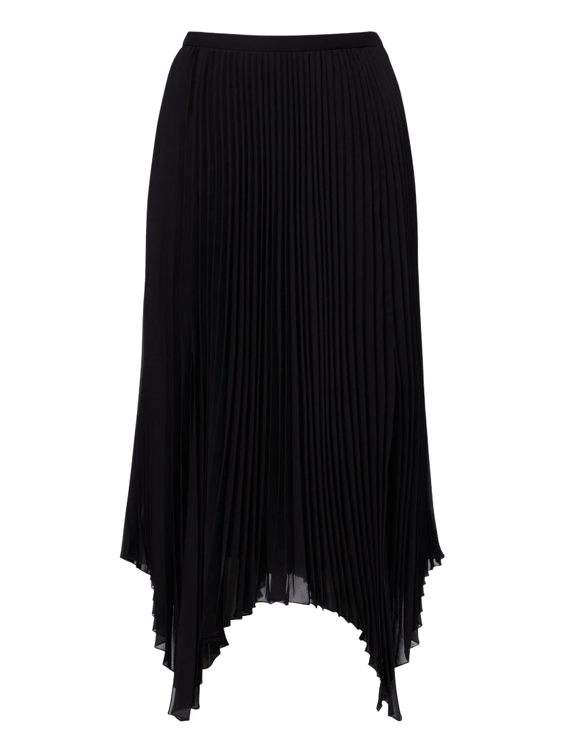 Asymmetric plissé georgette midi skirt Asymmetric plissé georgette midi skirt