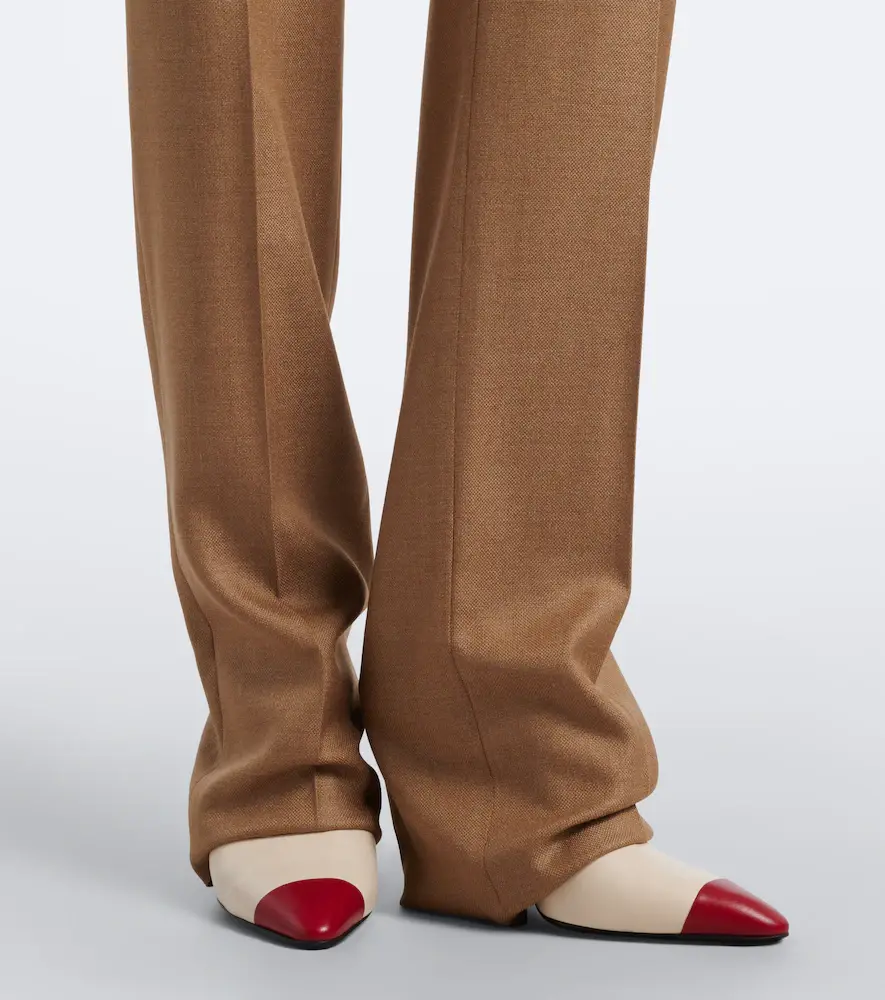 Valentino Garavani Silk and wool straight pants | Thumbnail 3 Valentino Garavani Silk and wool straight pants | Thumbnail 3