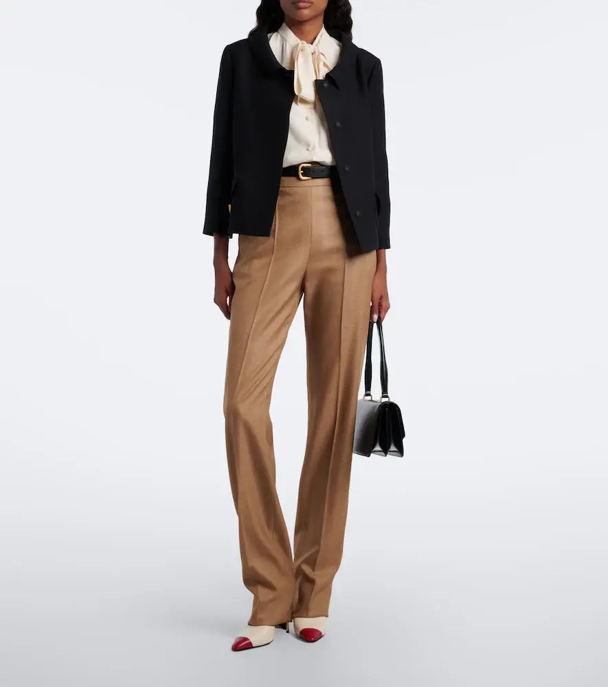 Valentino Garavani Silk and wool straight pants | Thumbnail 6 Valentino Garavani Silk and wool straight pants | Thumbnail 6