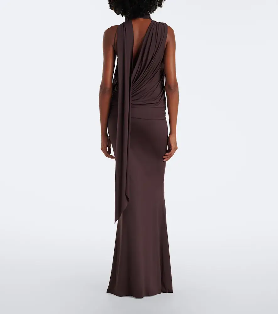 DE LA VALI Lurna draped jersey maxi dress | Thumbnail 3 DE LA VALI Lurna draped jersey maxi dress | Thumbnail 3