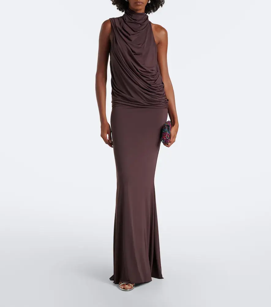 DE LA VALI Lurna draped jersey maxi dress | Thumbnail 4 DE LA VALI Lurna draped jersey maxi dress | Thumbnail 4