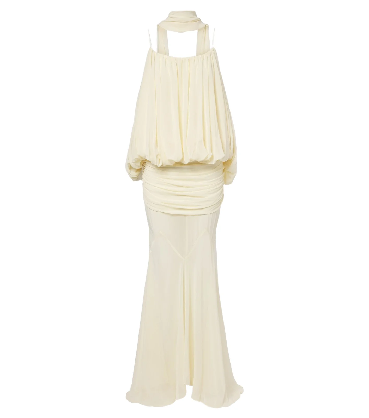 Inara Gathered chiffon maxi dress