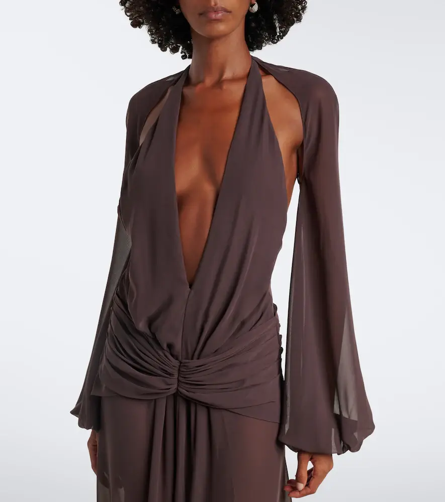 DE LA VALI Fiorela chiffon maxi dress | Thumbnail 2