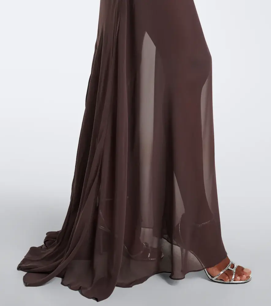 DE LA VALI Fiorela chiffon maxi dress | Thumbnail 3