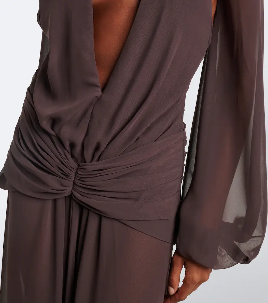 DE LA VALI Fiorela chiffon maxi dress | Thumbnail 4