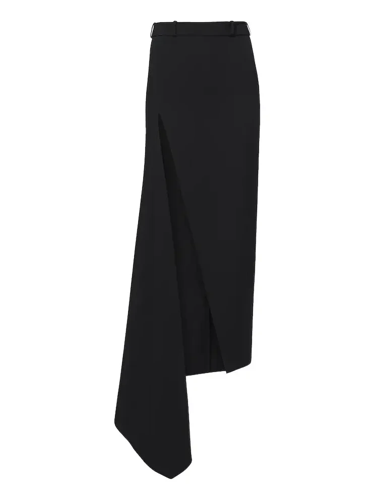 Asymmetric wool midi skirt Asymmetric wool midi skirt