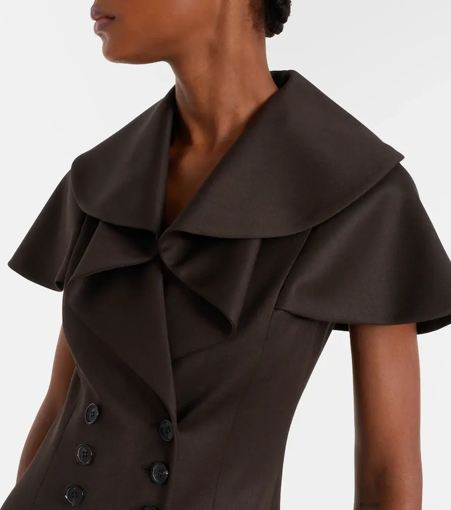 Alexander McQueen Draped wool minidress | Thumbnail 2 Alexander McQueen Draped wool minidress | Thumbnail 2