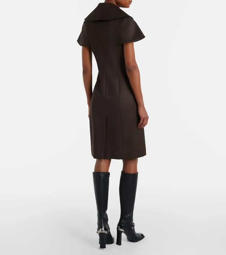 Alexander McQueen Draped wool minidress | Thumbnail 3 Alexander McQueen Draped wool minidress | Thumbnail 3