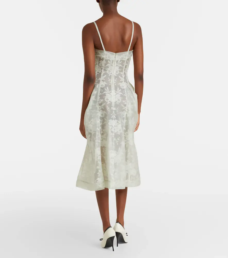 Alexander McQueen Peplum silk lace corset dress | Thumbnail 3 Alexander McQueen Peplum silk lace corset dress | Thumbnail 3