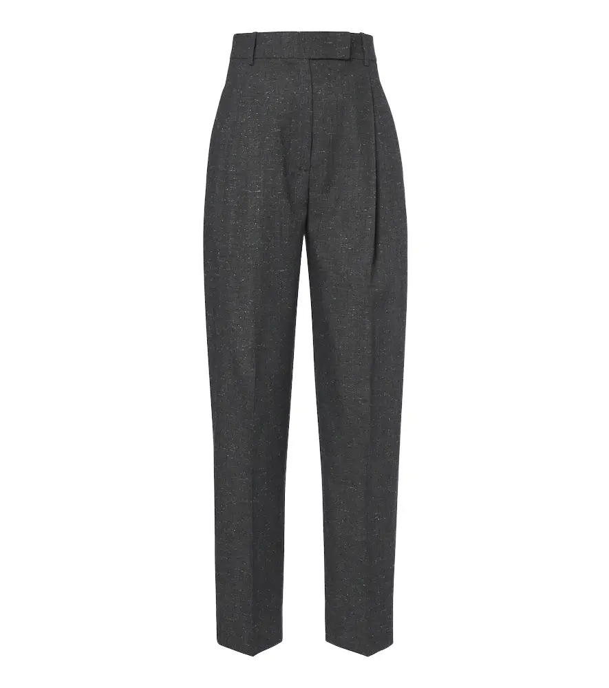 RÓHE Róhe Daria pleated wool-blend straight pants | Image 1 RÓHE Róhe Daria pleated wool-blend straight pants | Image 1