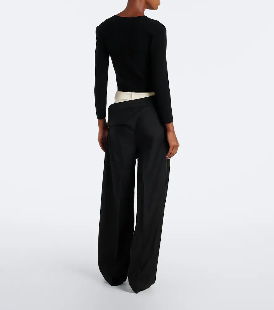 RÓHE Róhe Wool and mohair paneled wide-leg pants | Thumbnail 5 RÓHE Róhe Wool and mohair paneled wide-leg pants | Thumbnail 5