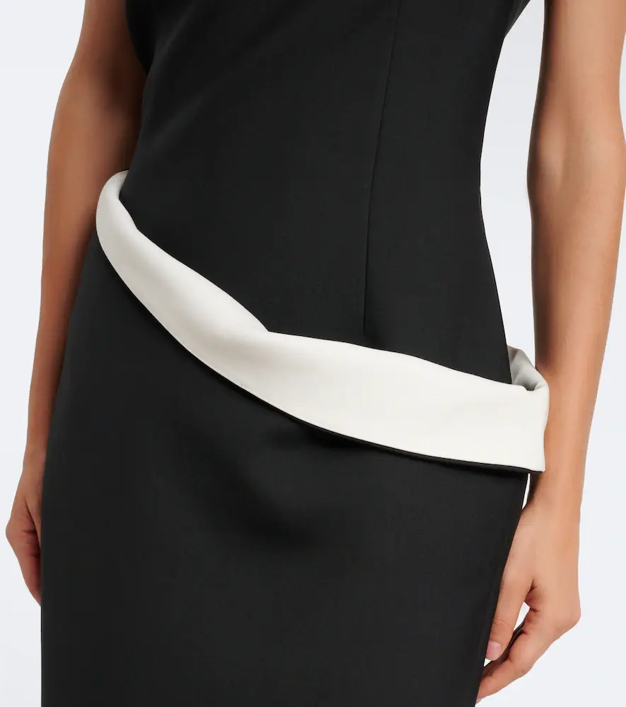 RÓHE Róhe Paneled one-shoulder wool-blend midi dress | Thumbnail 4