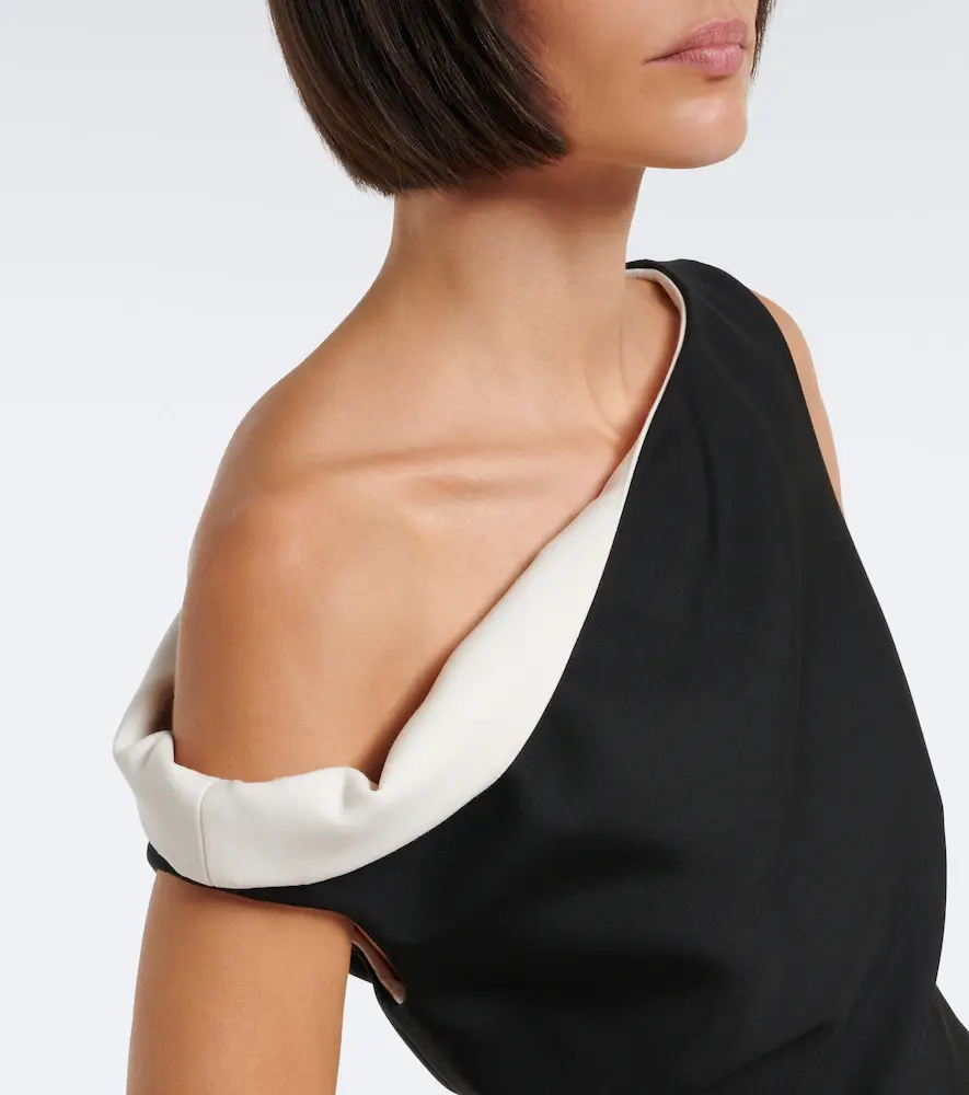 RÓHE Róhe Paneled one-shoulder wool-blend midi dress | Thumbnail 5